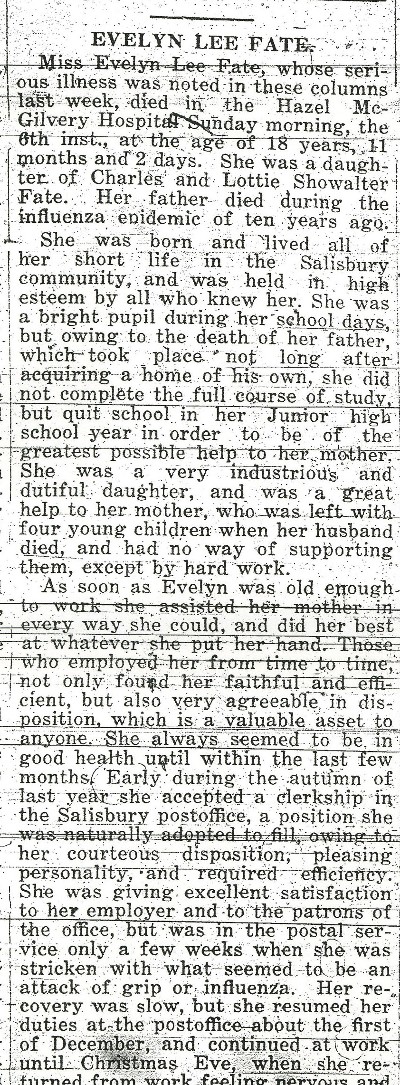 Evelyn Lee Fate